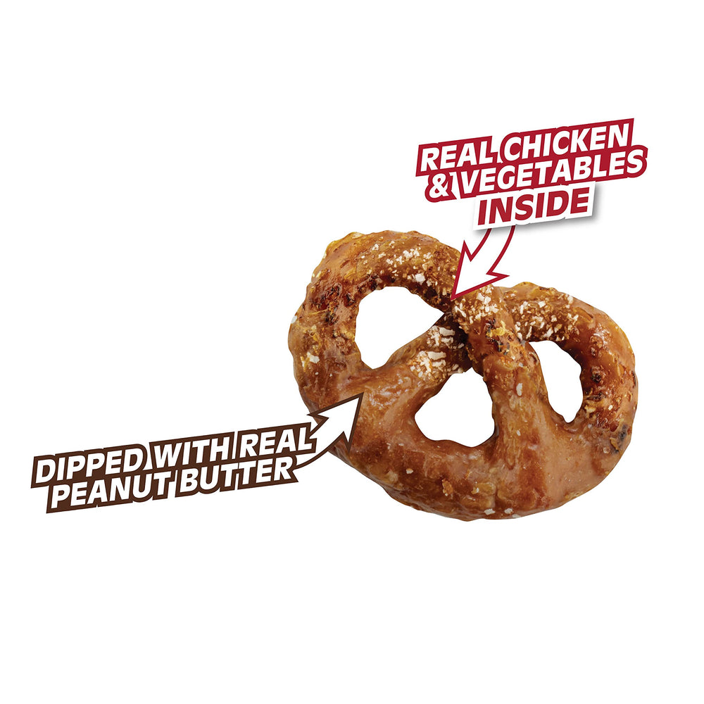 SmartBones Mini Pretzels croquant et savoureux : texture agréable lors du jeu