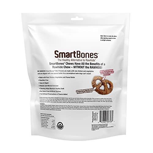SmartBones Mini Pretzels poulet et legumes : récompense savoureuse pour chien