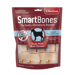 SmartBones mastications moyennes avec viande et légumes — texture attrayante et digestibilité.