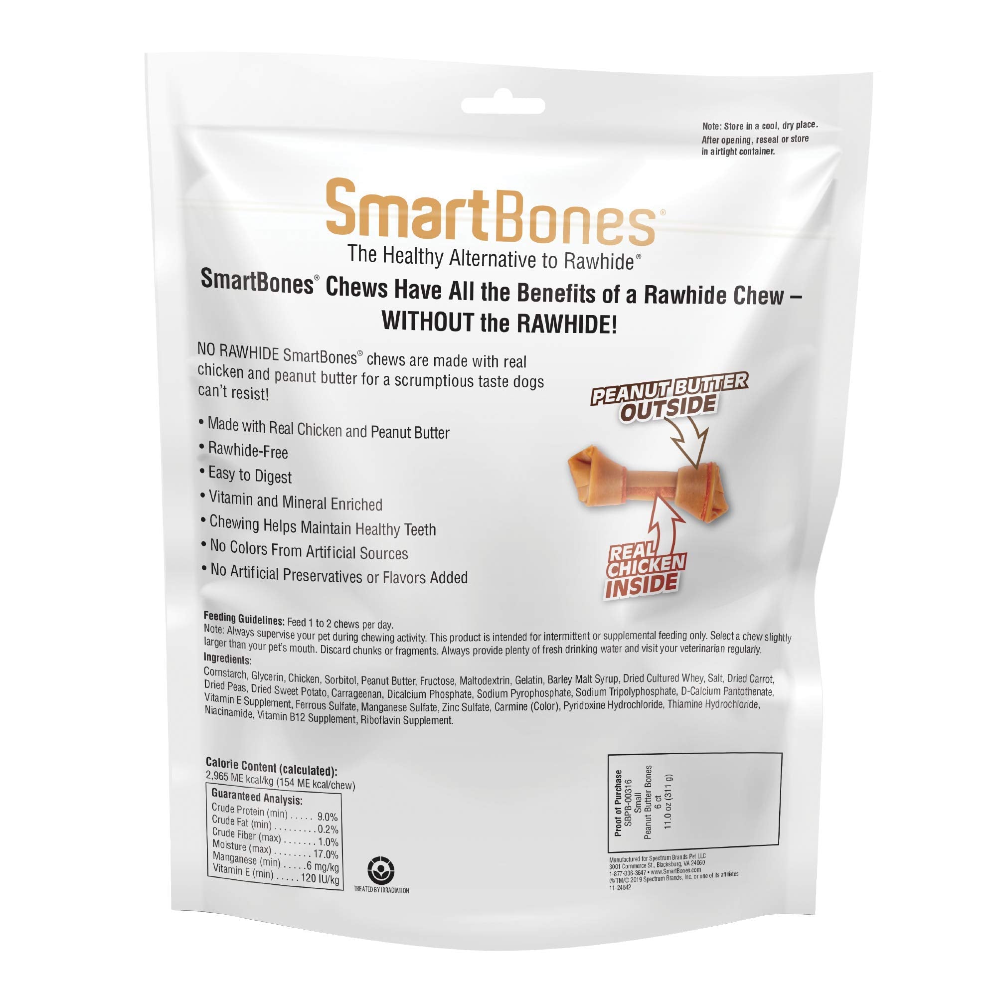 SmartBones os-petits-chews-poulet-beurre-texture-douce, texture agréable pour mastication