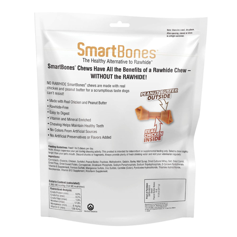 SmartBones os-petits-chews-poulet-beurre-texture-douce, texture agréable pour mastication