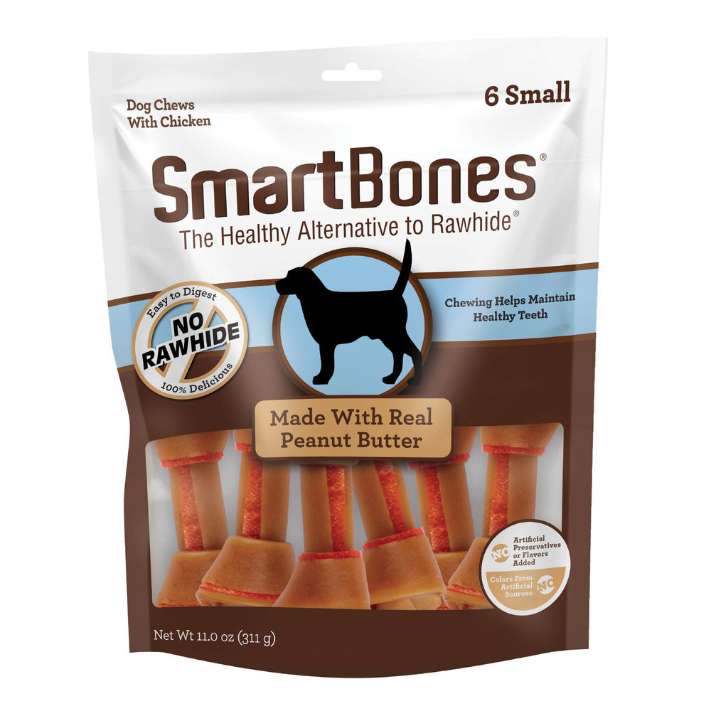 SmartBones os-petits-poulet-beurre-arachide, emballage pratique pour récompenser votre chien