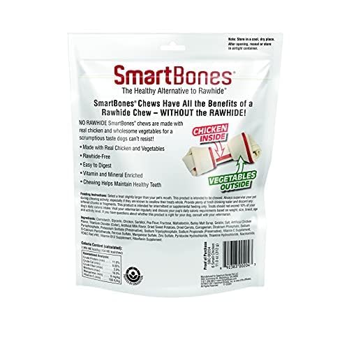 SmartBones – ingrédients poulet et légumes réels, saveur naturelle.