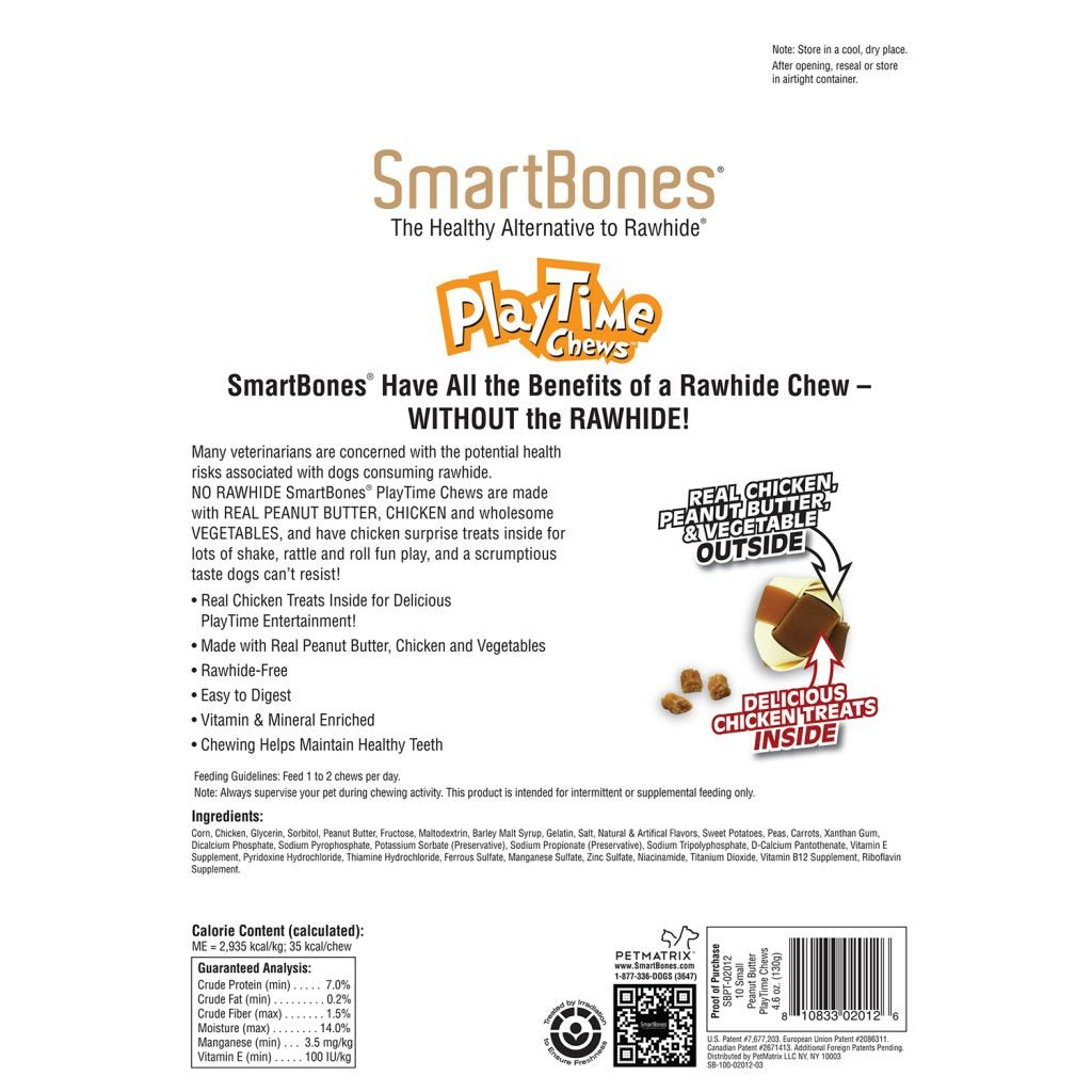 SmartBones PlayTime Chews: forme amusante et divertissante pour chien.
