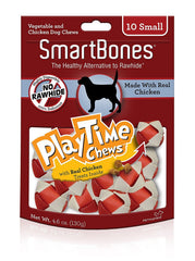 SmartBones PlayTime Chews emballage — friandises sans rawhide faciles à digérer.
