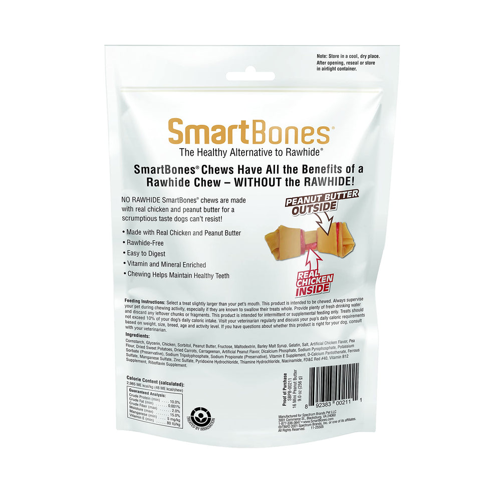 SmartBones sans cuir brut: option digestible sans cuir pour chiens actifs.