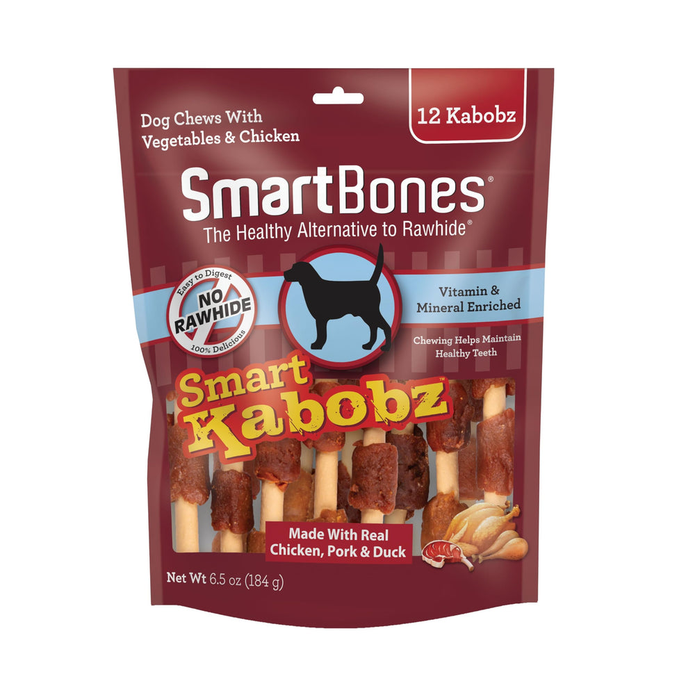 SmartBones Smart Kabobz bouchée triple saveur poulet-boeuf-porc pour chien