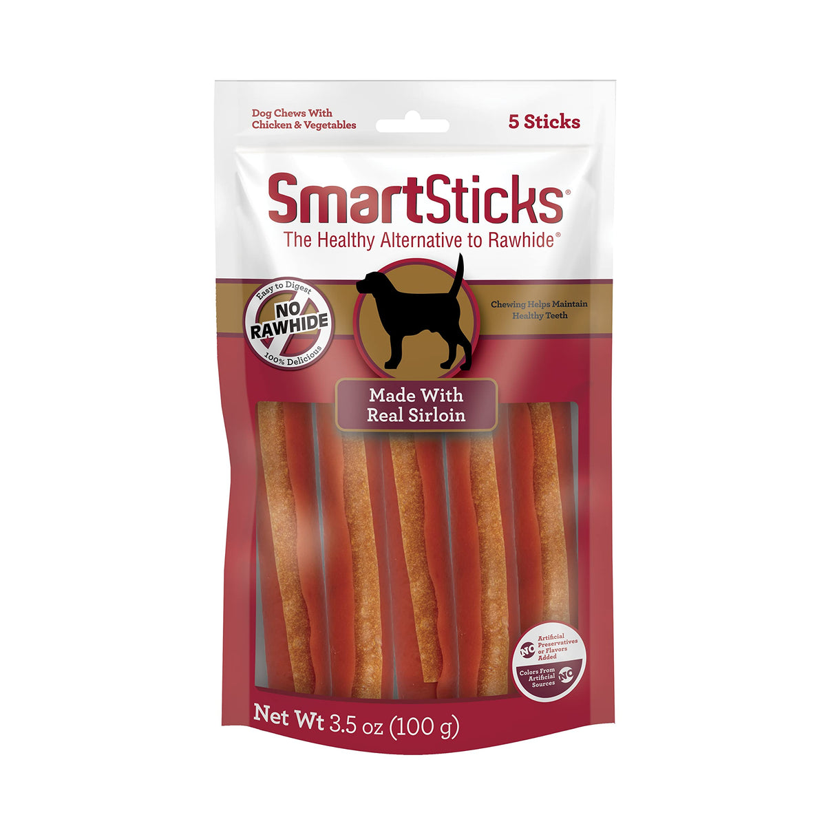 SmartBones SmartSticks emballage visible, récompense pratique pour votre chien.