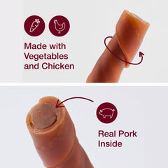 SmartBones Stuffed Twist Sticks section-centre-porc, cœur porc savoureux et équilibre des saveurs