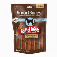SmartBones Twistz fourrés au beurre d'arachide et porc, centre savoureux.