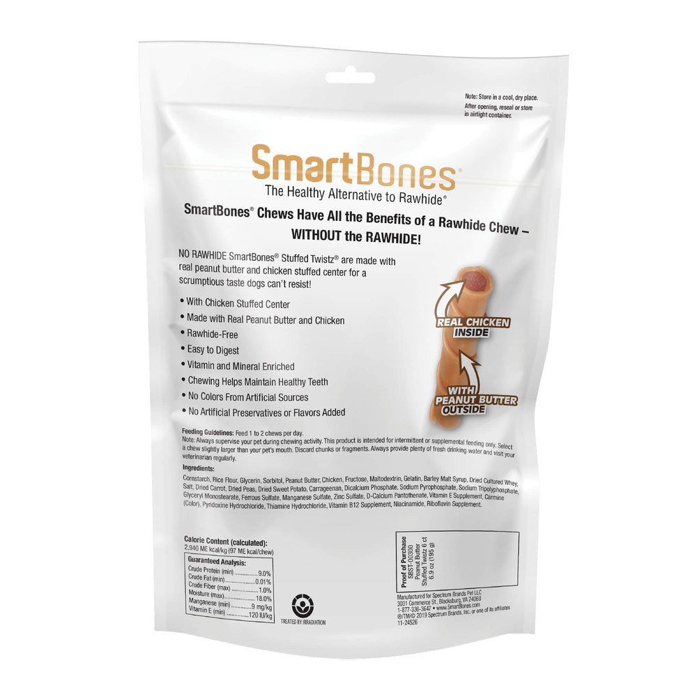 Détails emballage SmartBones Twistz sans arômes artificiels