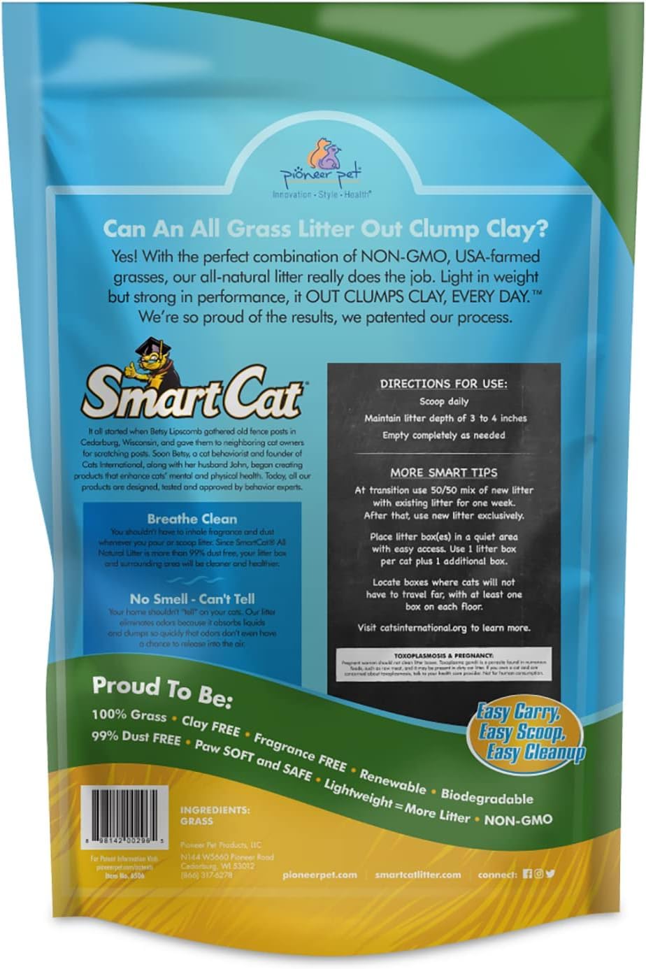 SmartCat litière confortable pour petit chat, texture douce.