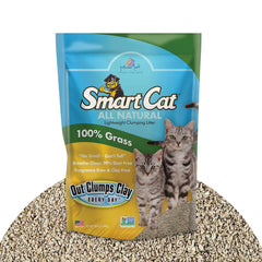 SmartCat litière en herbe, texture sableuse adaptée aux chats sensibles.