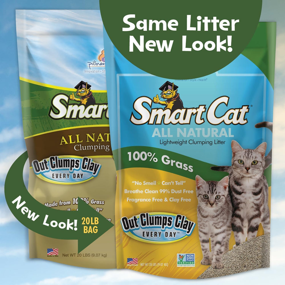 SmartCat litière naturelle, grains sableux pour une utilisation propre.