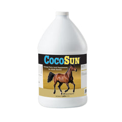 SmartEquine CocoSun huile oméga cheval – bouteille prête à nourrir le pelage brillant