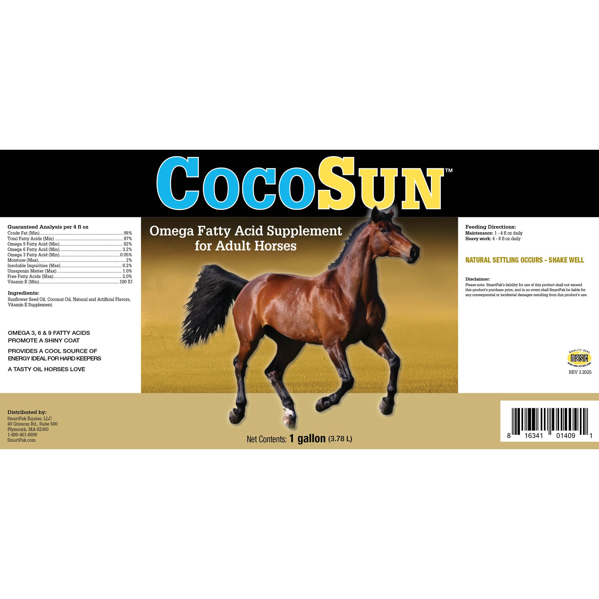 SmartEquine CocoSun dose huile omega cheval – format pratique pour doser