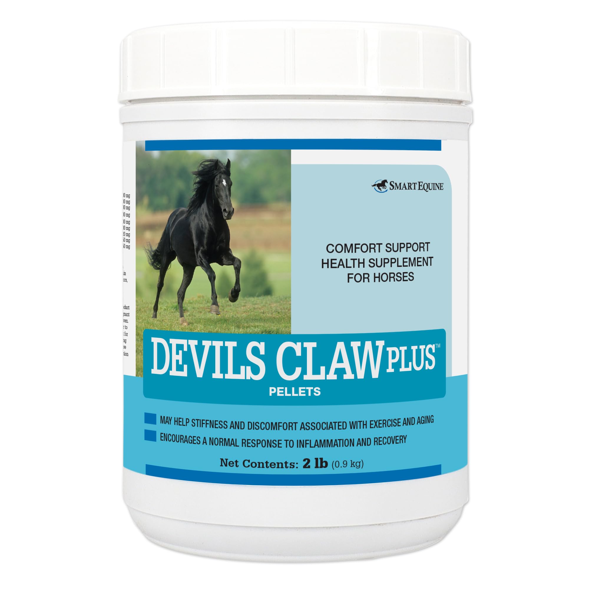 SmartEquine Devil's Claw Plus granulés, emballage pratique pour l'alimentation.