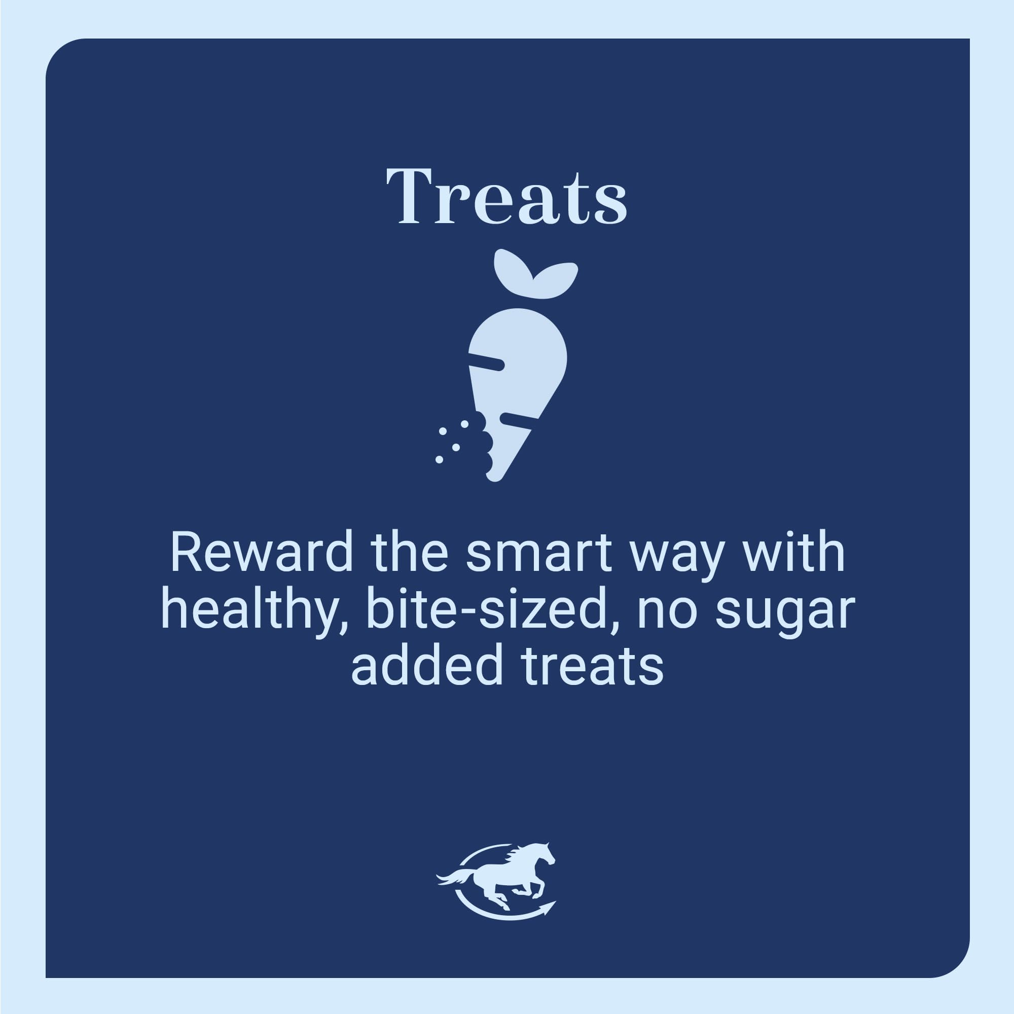 SmartEquine Equi Treats saveur banane pain, goût apprécié par les chevaux.