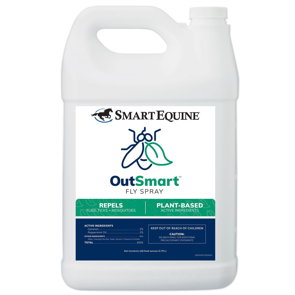 SmartEquine OutSmart – bouteille prête à repousser moustiques et mouches du cheval.