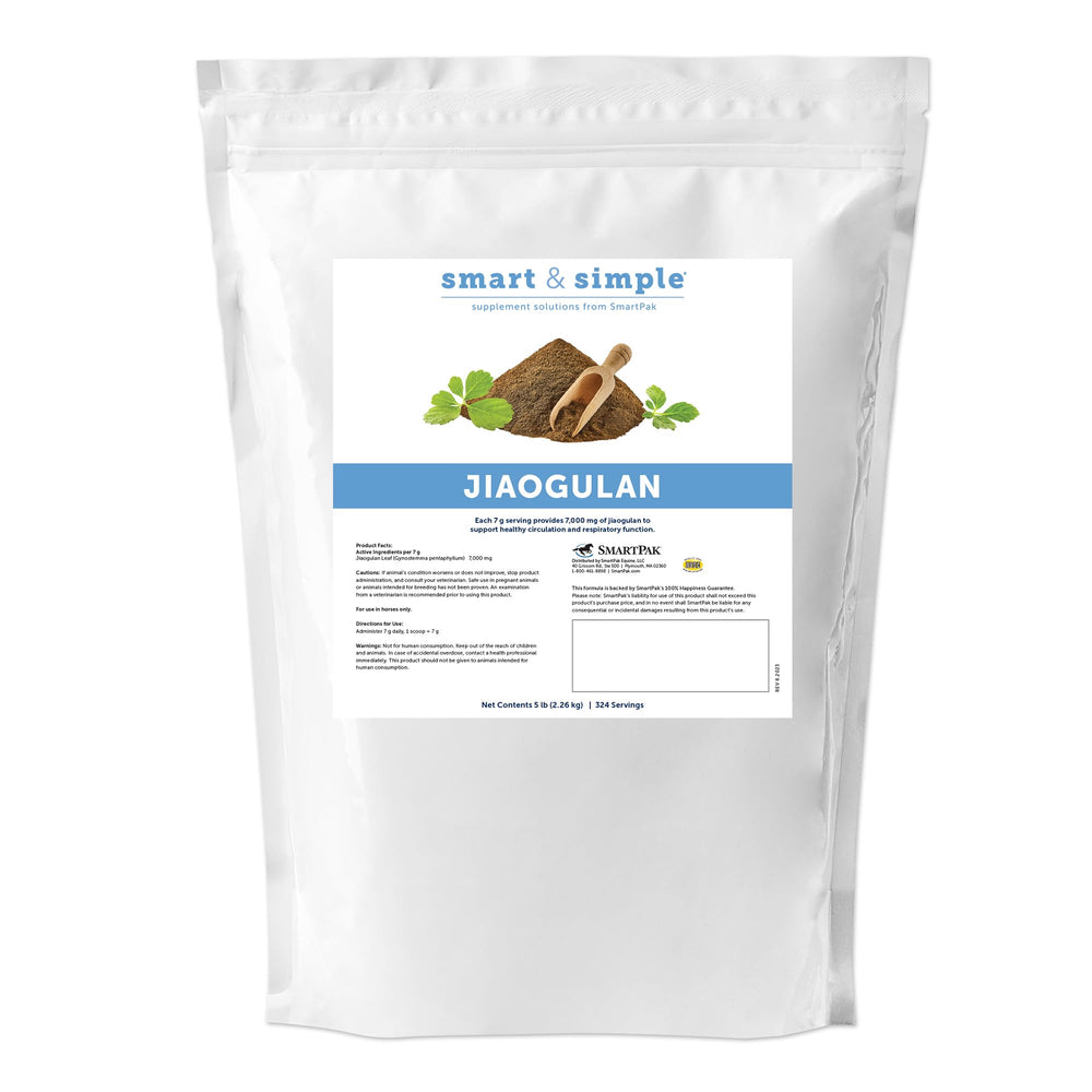 SmartEquine Jiaogulan – bouteille dosage pour soutenir la circulation du cheval.