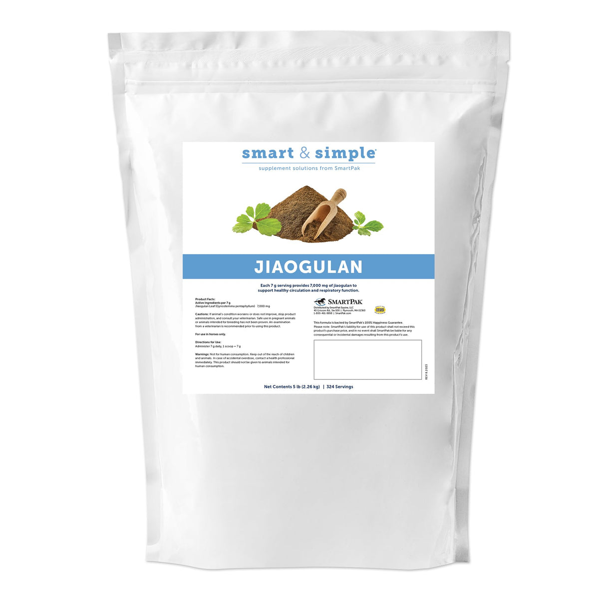 SmartEquine Jiaogulan – bouteille dosage pour soutenir la circulation du cheval.