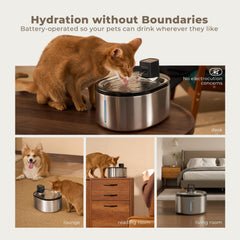 Fontaine Smartoo avec batterie rechargeable pour eau disponible en tout temps.
