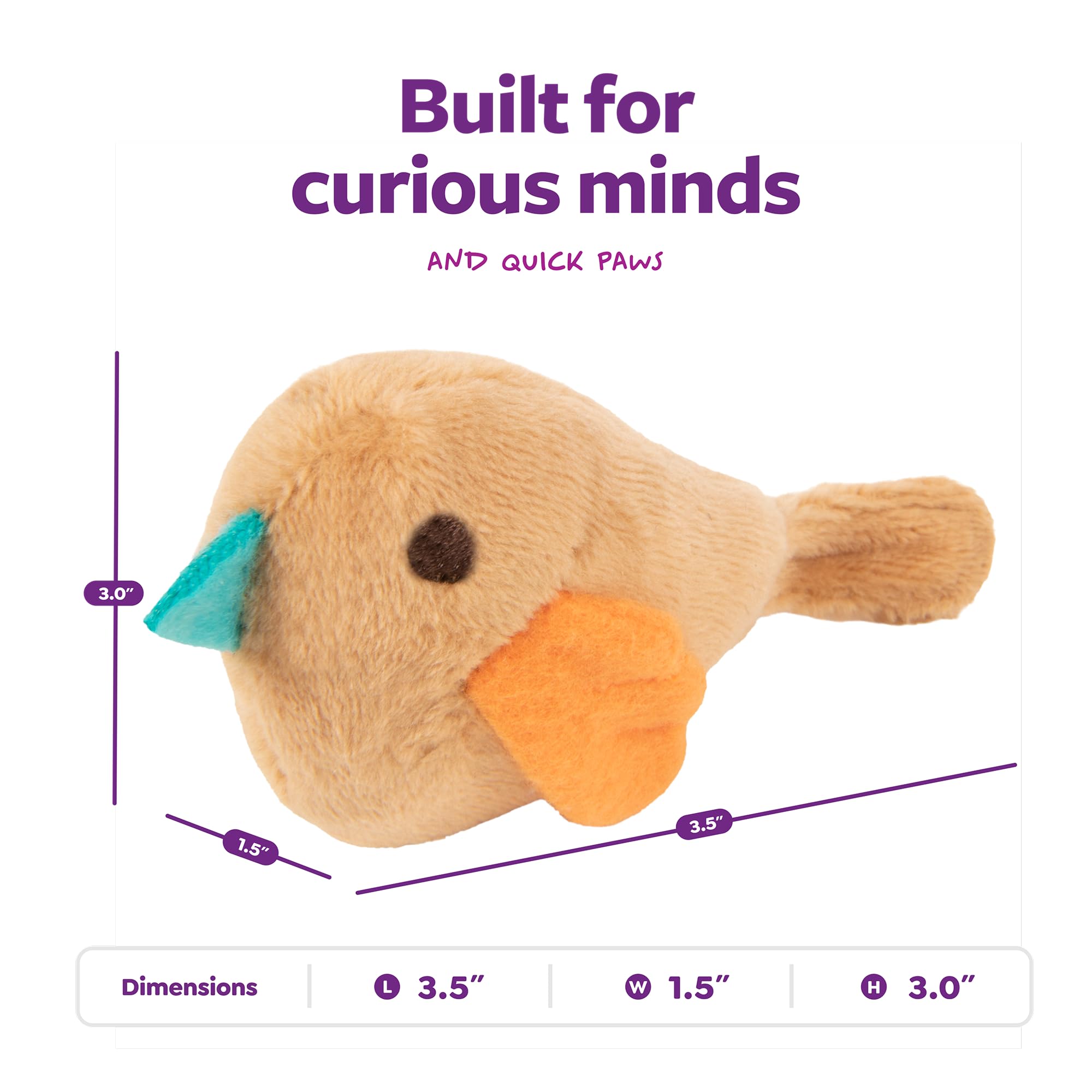 SmartyKat Chickadee Chirp: couleur brun clair aléatoire pour le jeu quotidien