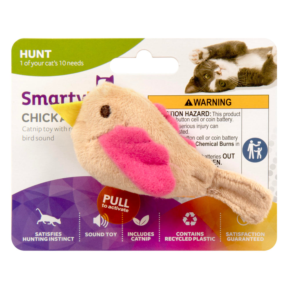 SmartyKat Chickadee Chirp: peluche durable pour des sessions prolongées