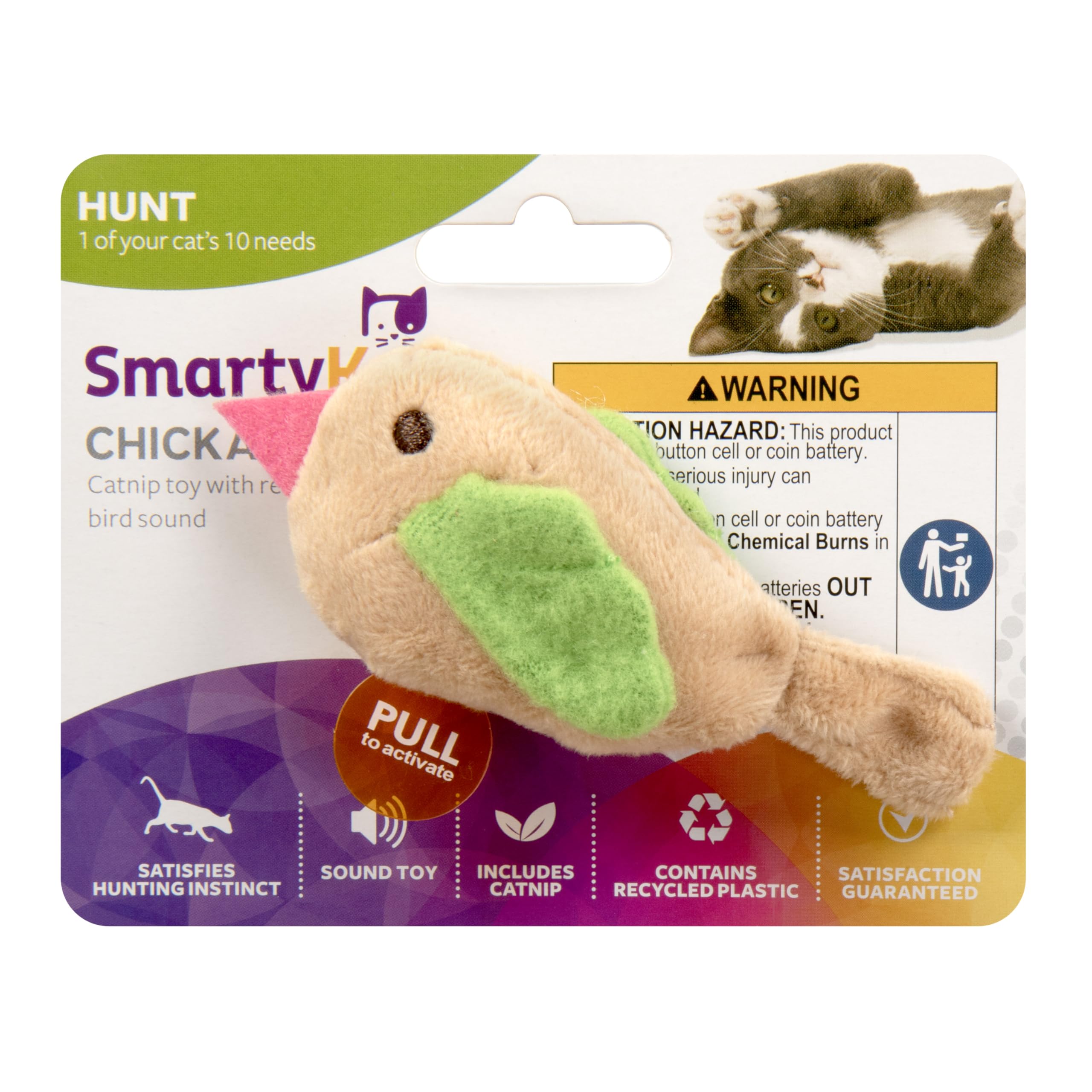 SmartyKat Chickadee Chirp: piles nécessaires, non incluses