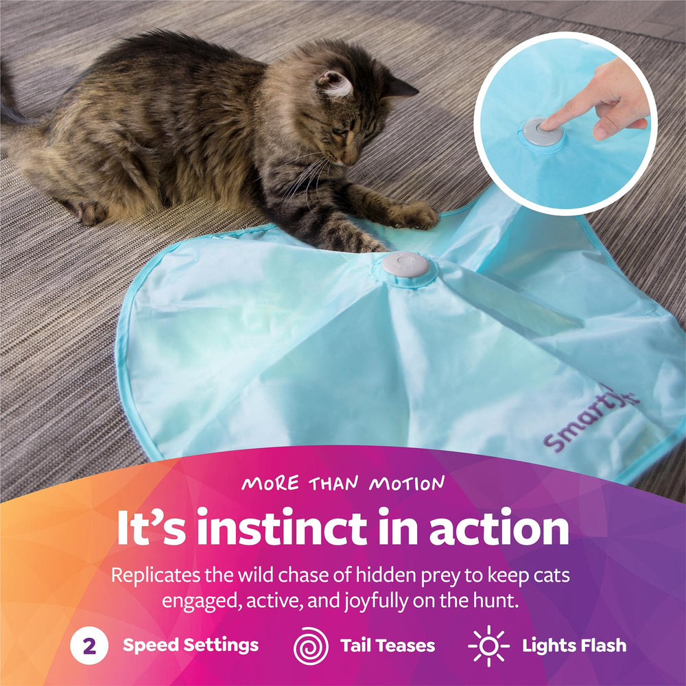 SmartyKat Hot Pursuit, rotation rapide simule une proie erratique pour chat actif.