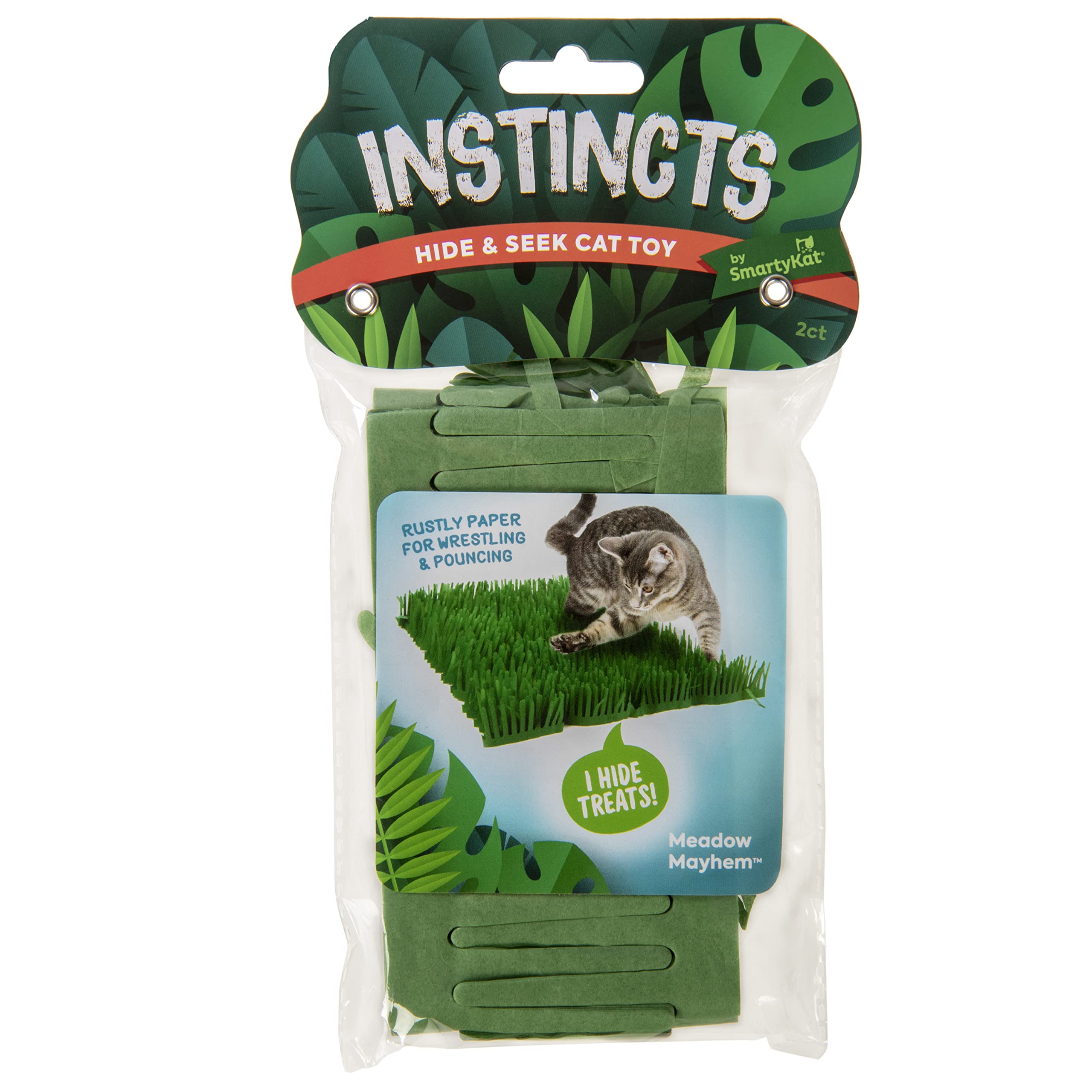 SmartyKat Meadow Mayhem: chat explorant le tapis en herbe papier vert, parfait pour le jeu