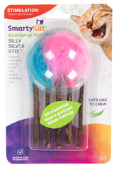 SmartyKat Silly Silver Stix baton: batonnet naturel stimulant l activité féline