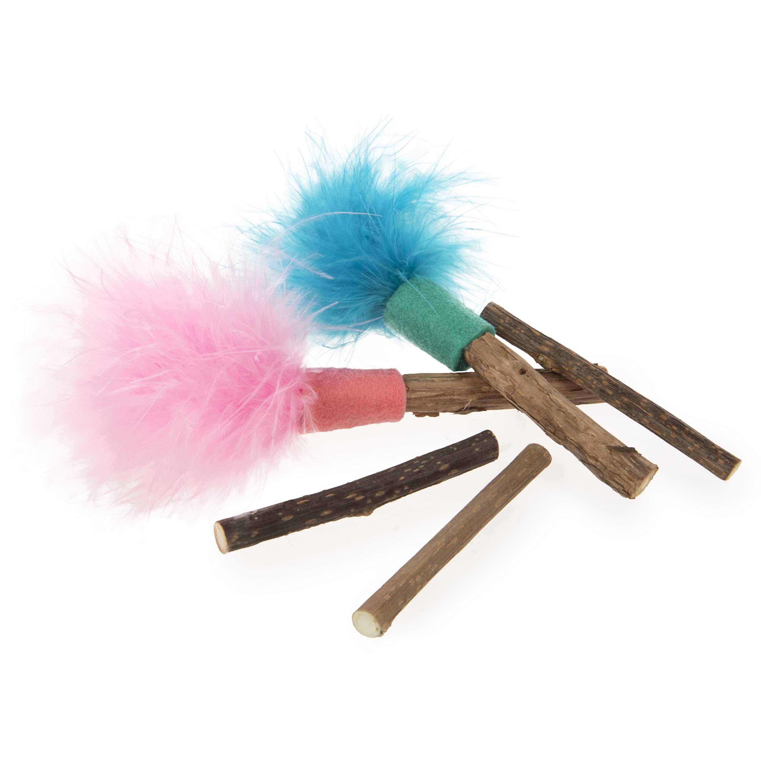 SmartyKat Silly Silver Stix ensemble: lot de 5 jouets stimulant le jeu chez les chats