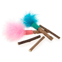 SmartyKat Silly Silver Stix ensemble: lot de 5 jouets stimulant le jeu chez les chats