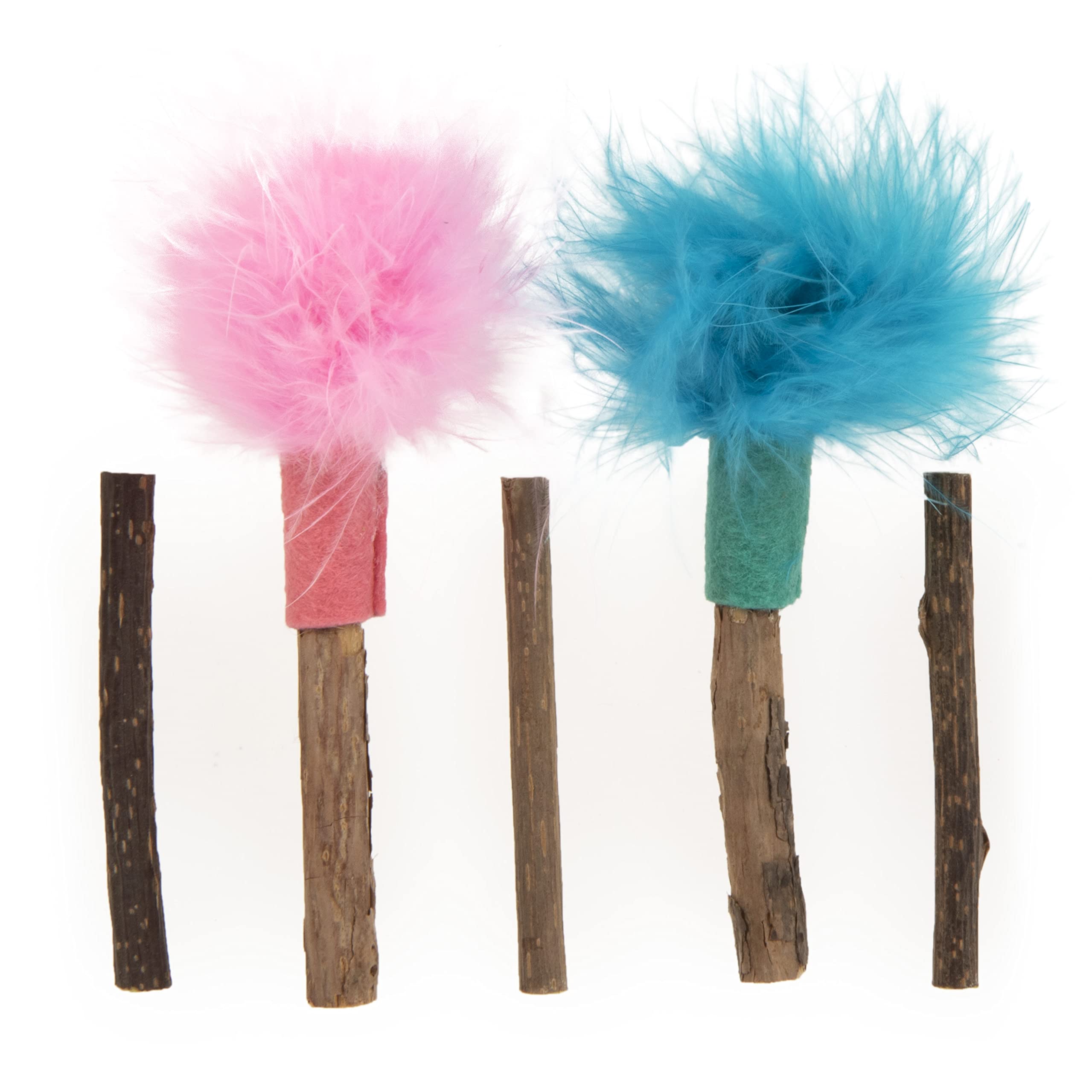 SmartyKat Silly Silver Stix plumes: jouet avec plumes pour stimulation mentale