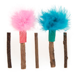 SmartyKat Silly Silver Stix plumes: jouet avec plumes pour stimulation mentale
