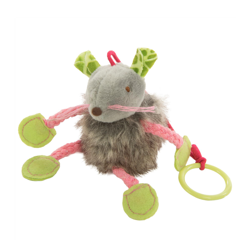 SmartyKat souris bondissante sur élastique stimule l’instinct de chasse du chat