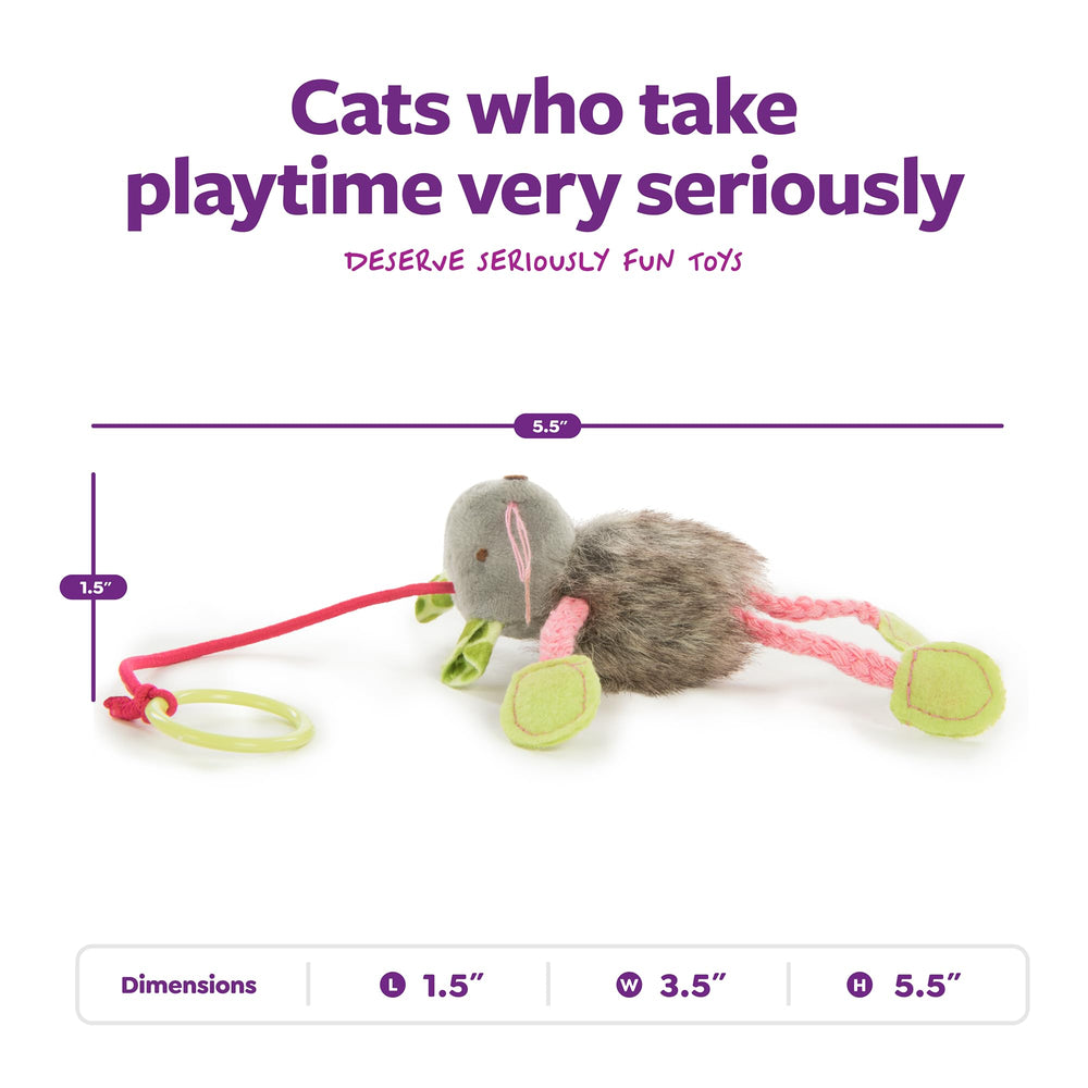 SmartyKat souris-bungee peluche à mouvement pendulaire pour divertissement