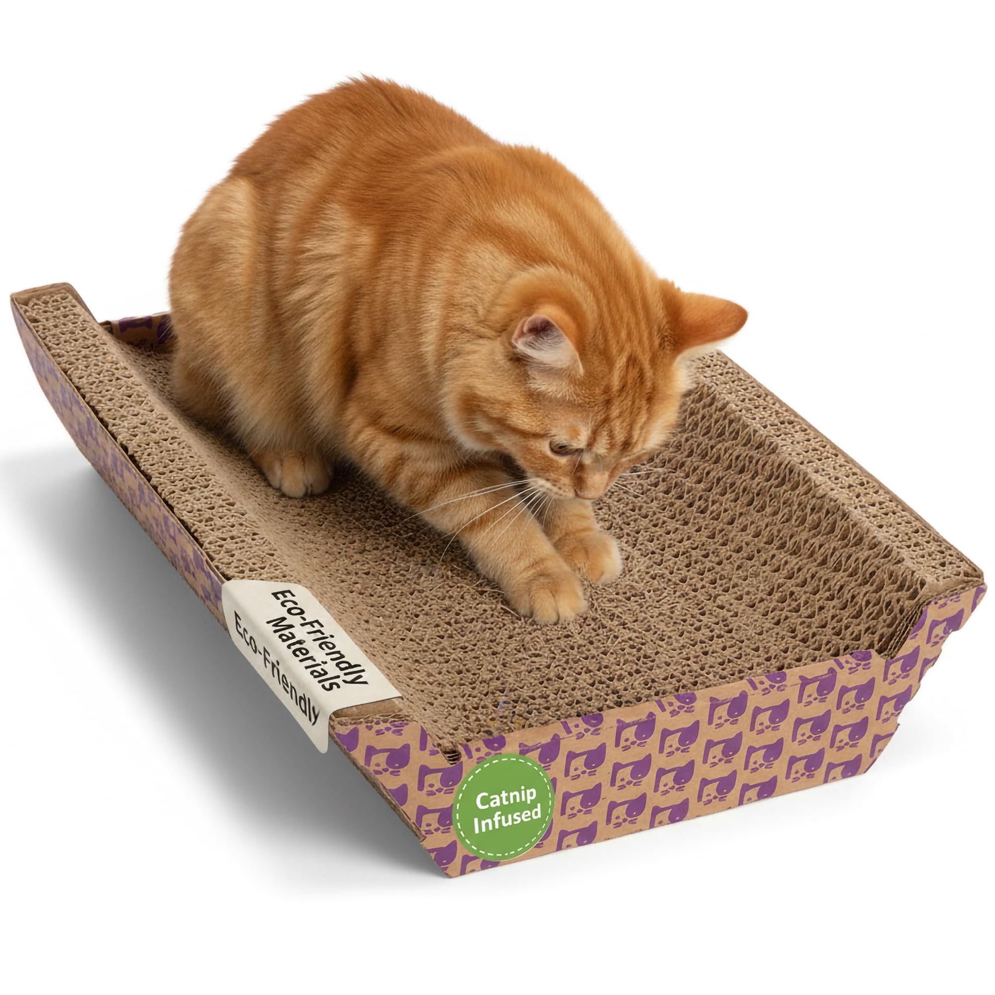 SmartyKat Super Scratcher Chaise Corrugée vue avant, surface griffage efficace pour chats