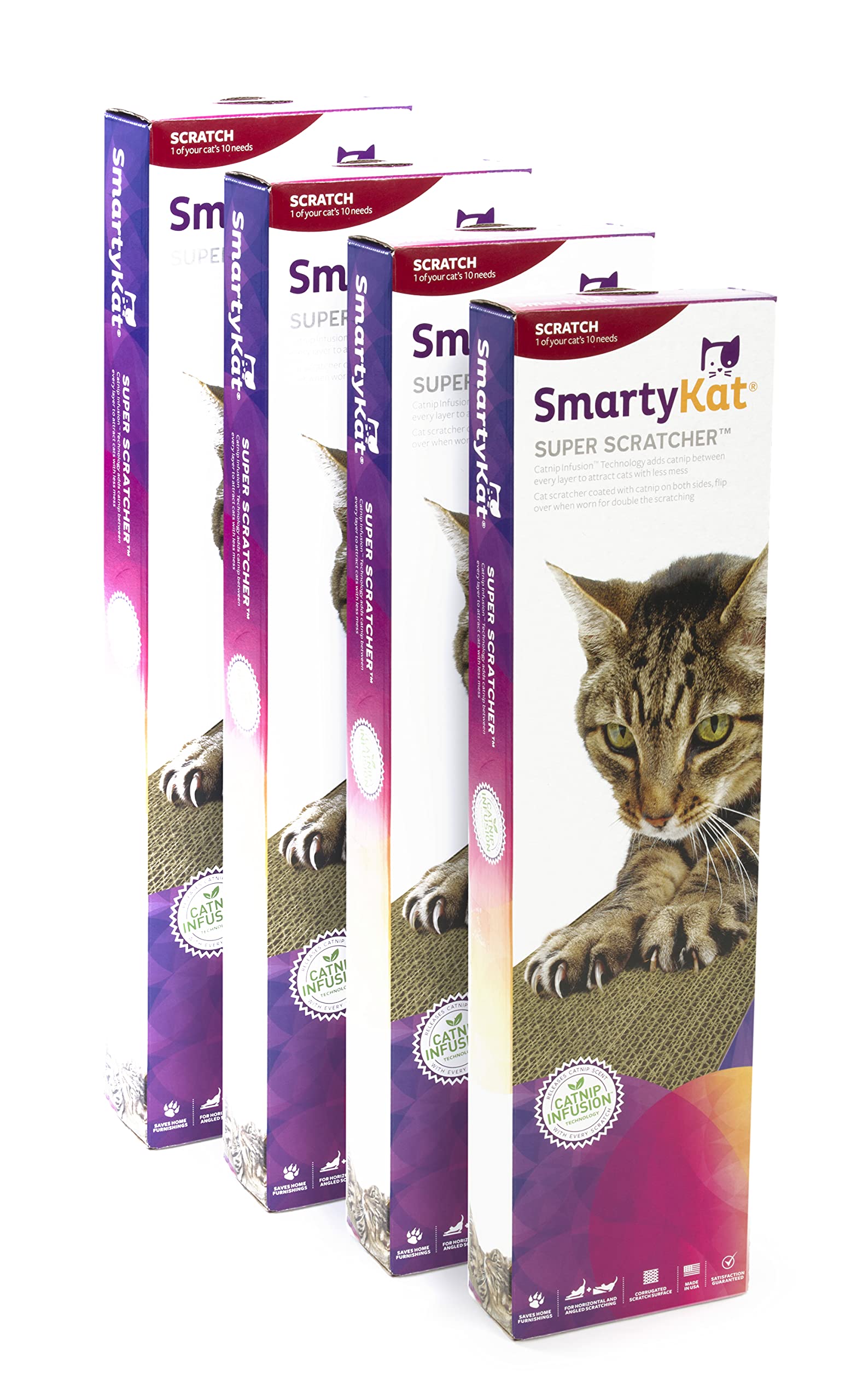 SmartyKat Super Scratcher grattoir carton recycle: surface durable pour griffades constantes