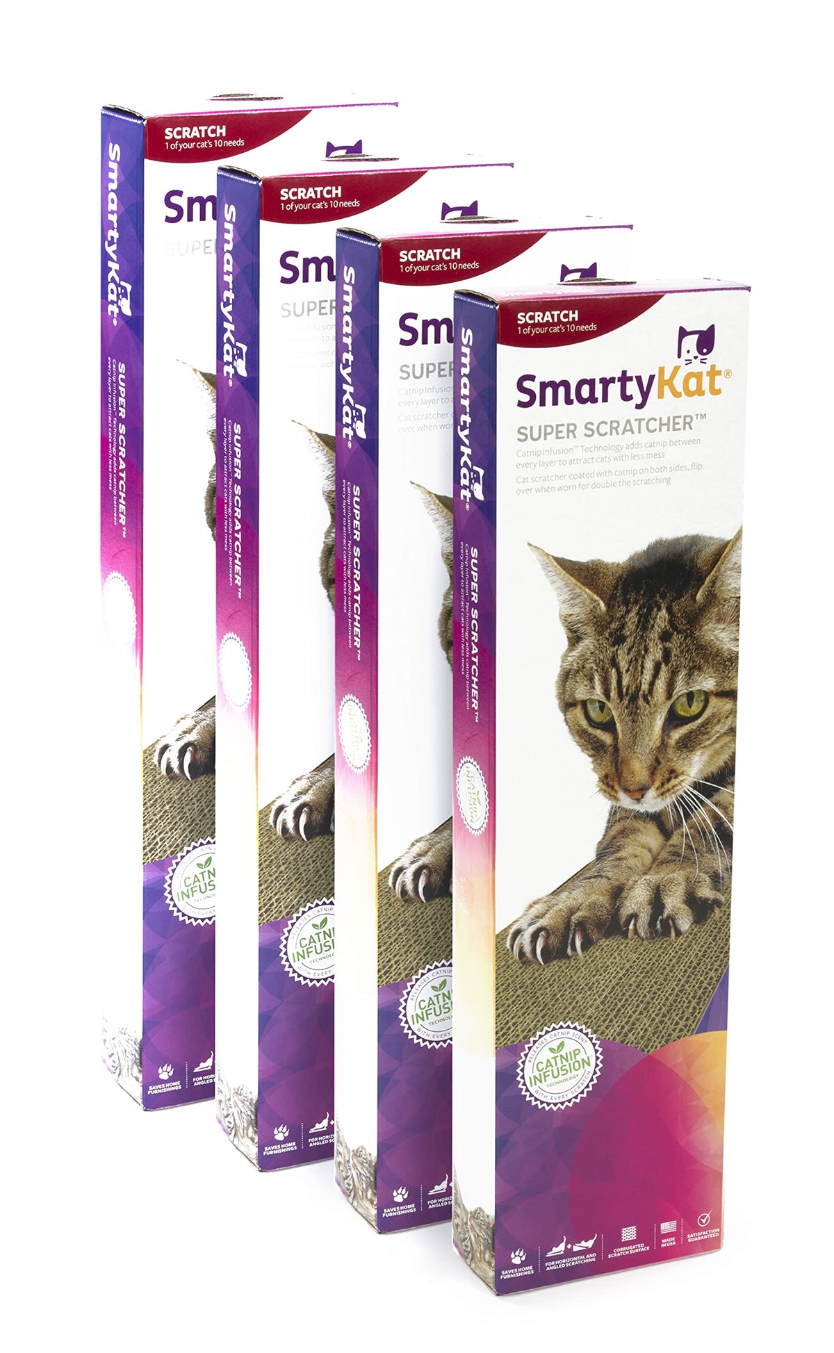 SmartyKat Super Scratcher grattoir carton recycle: surface durable pour griffades constantes