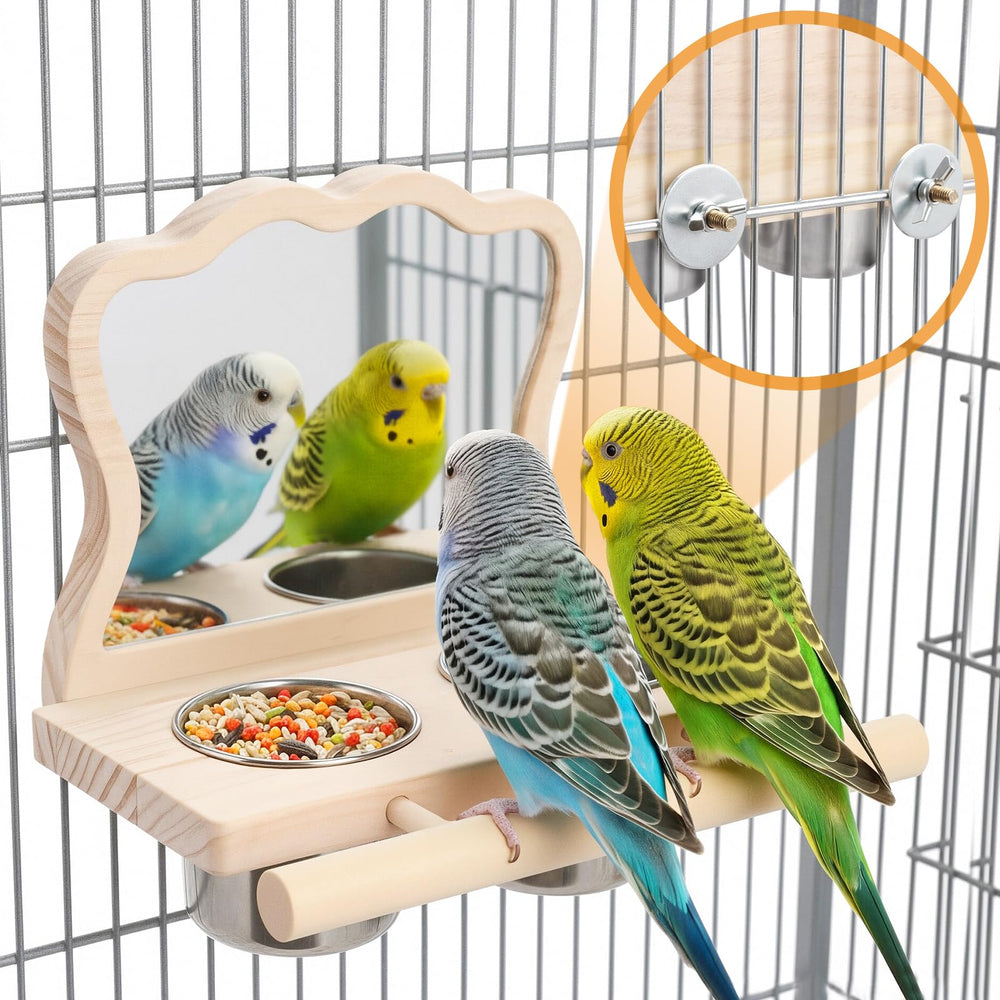SMICEM accessoire cage polyvalent combine repas, repos et divertissement.