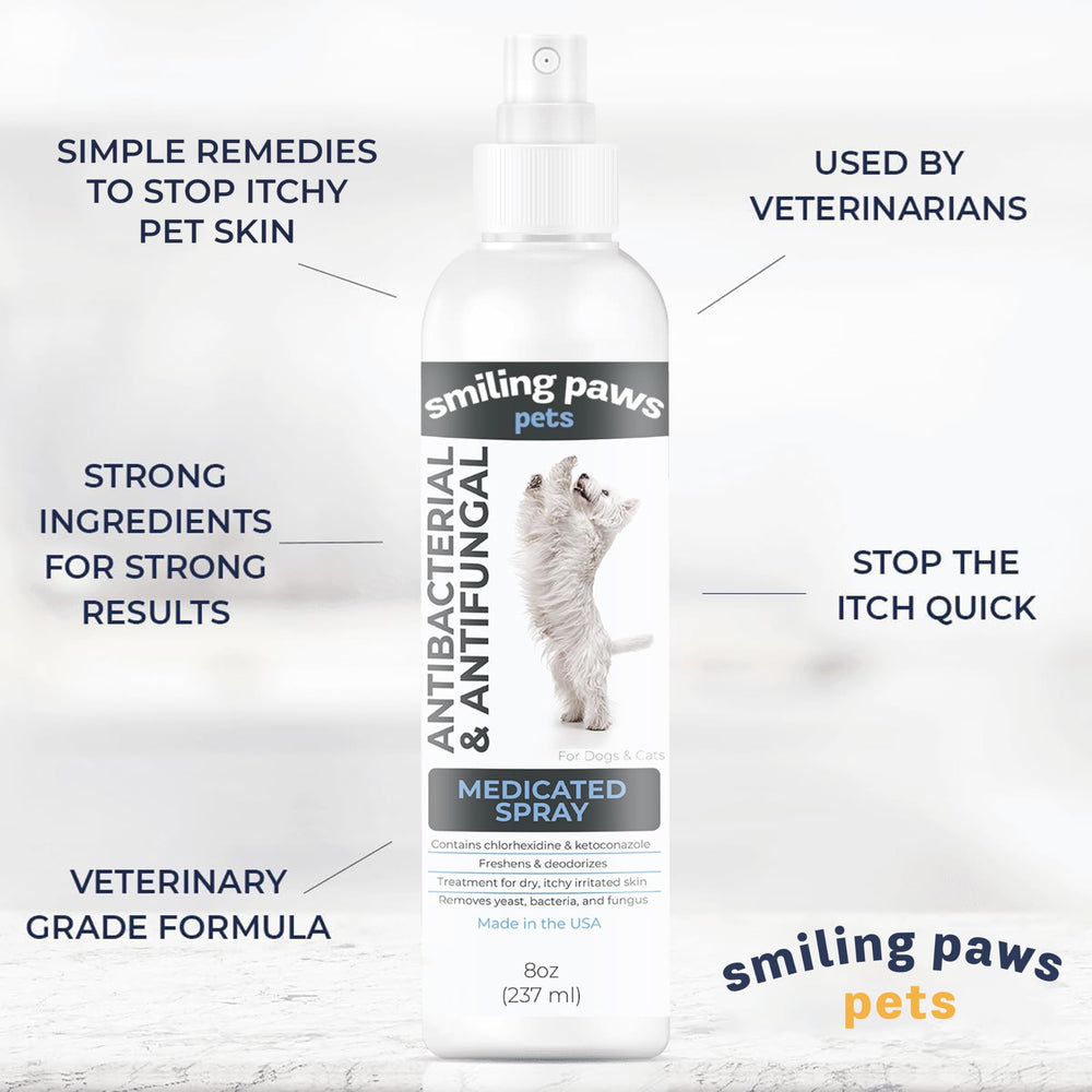Bouteille Smiling Paws Pets, application facile sur zones sensibles.