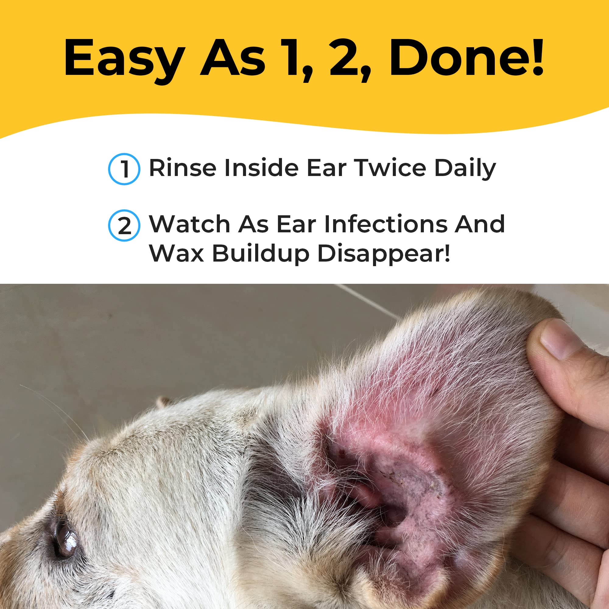 Smiling Paws Pets Tris Flush, nettoyage des oreilles chiens, confort potentiel.