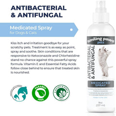 Utilisation polyvalente sur chiens et chats pour la peau.