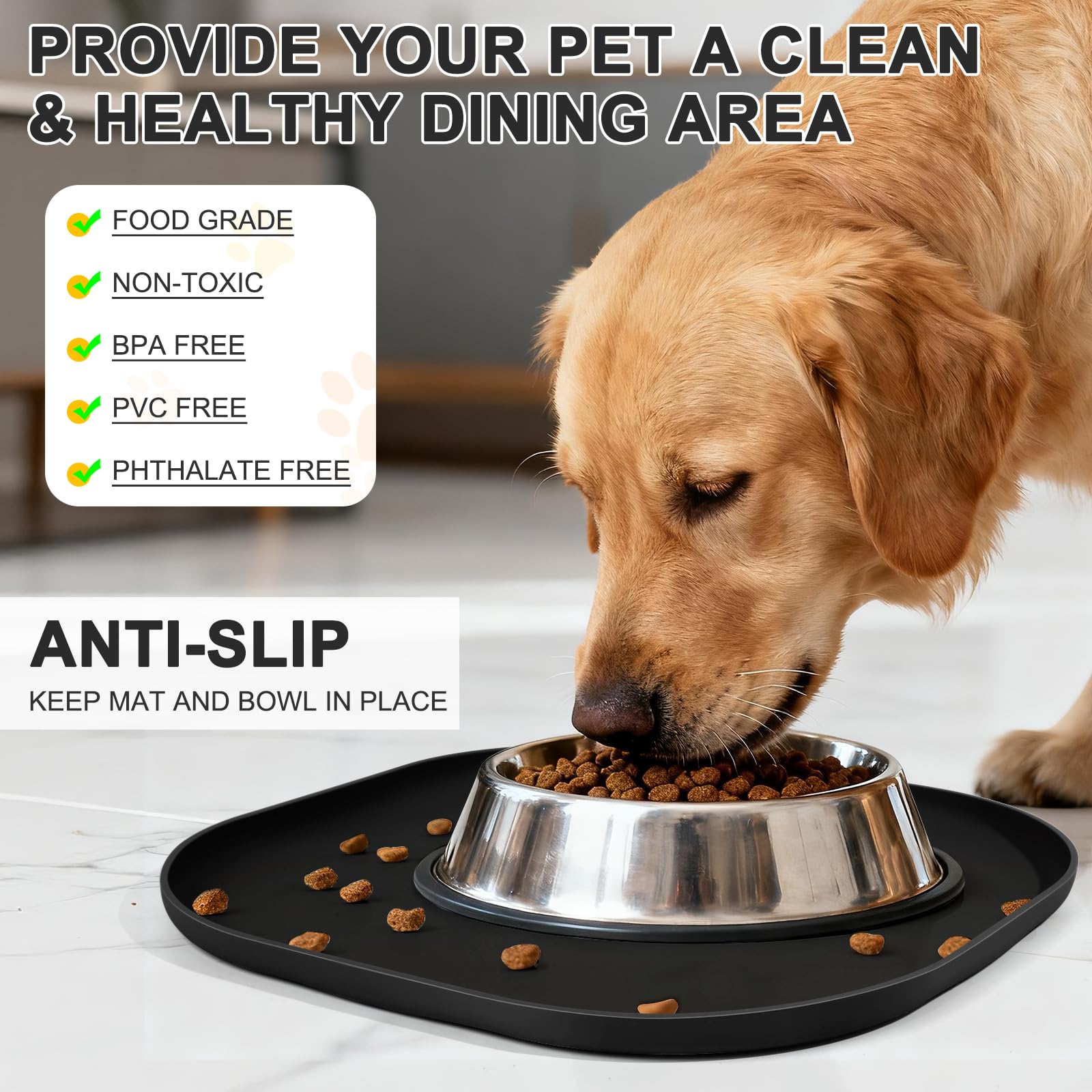 SMILOOL silicone-alimentaire tapis sans danger pour aliments et éclaboussures