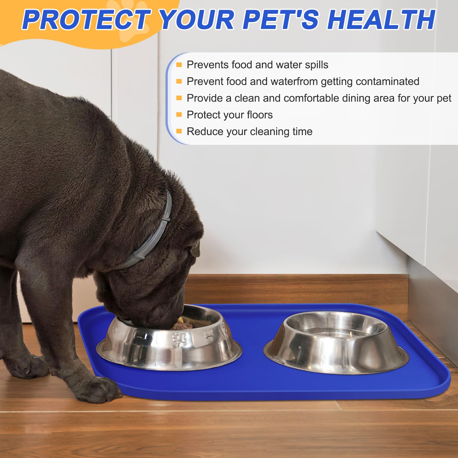 SMILOOL tapis polyvalent sous fontaine, gamelles et boîtes pour limiter les éclaboussures.