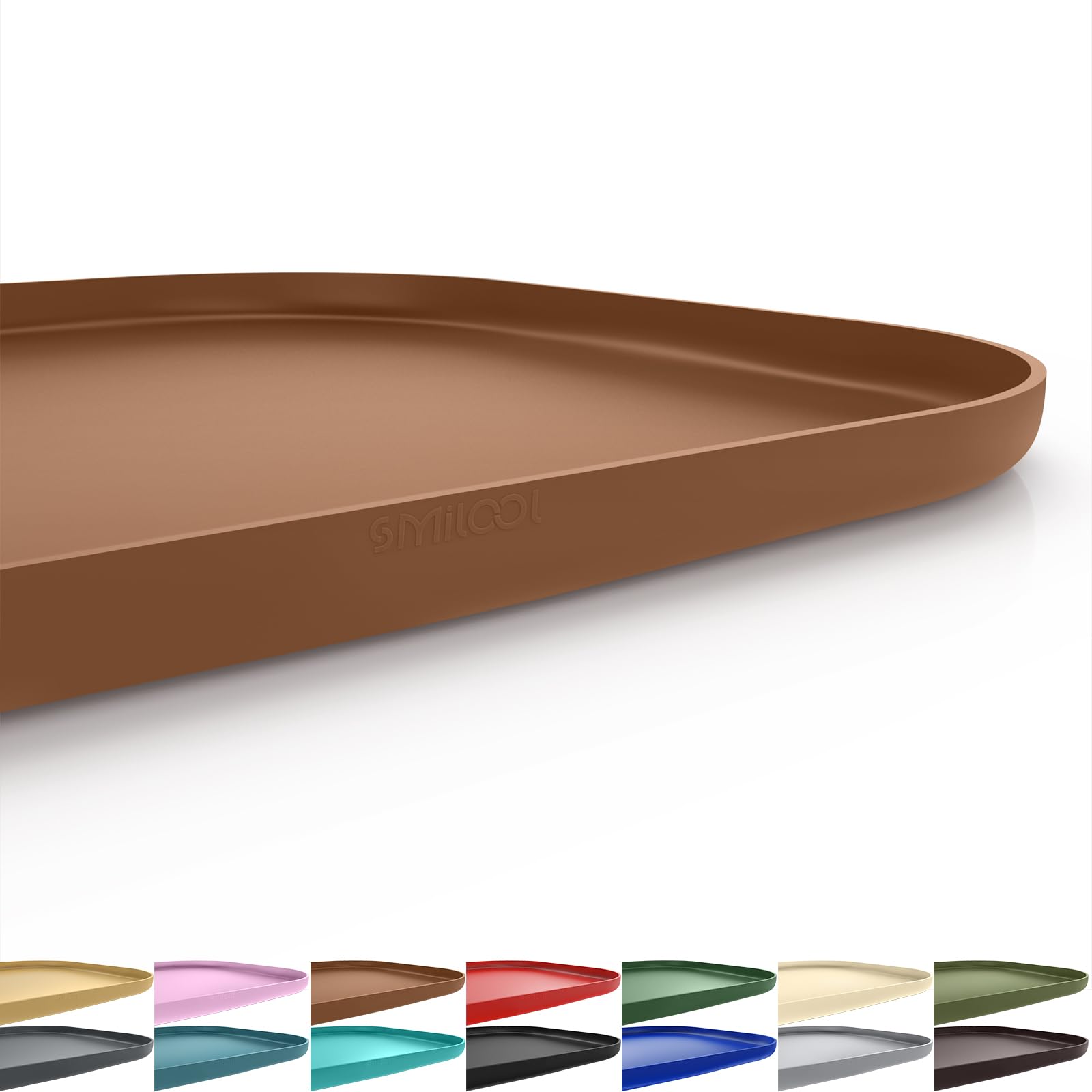 SMILOOL tapis alimentation animaux avec bord élevé limite les déversements