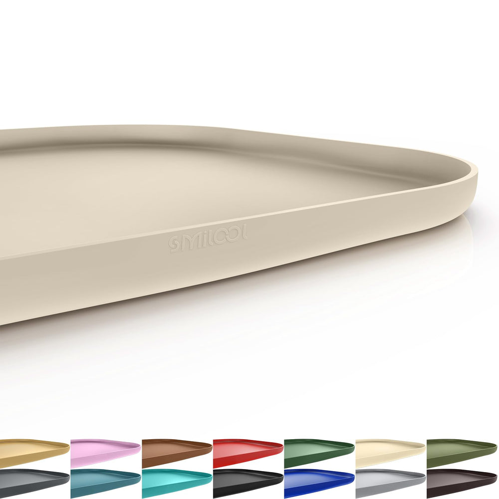 SMILOOL tapis alimentation chat en silicone, évite les déversements et se nettoie facilement.