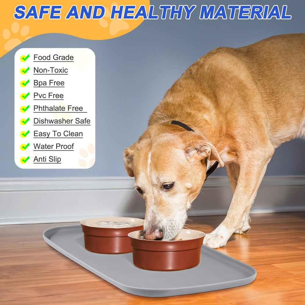 SMILOOL tapis en silicone 19x12, dimensions idéales pour les bols de votre animal.